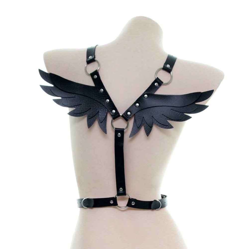 Red leather angel wings